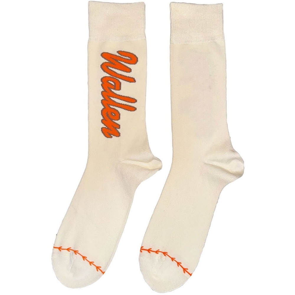Morgan Wallen - Orange Logo Baseball Enkelsokken - Creme